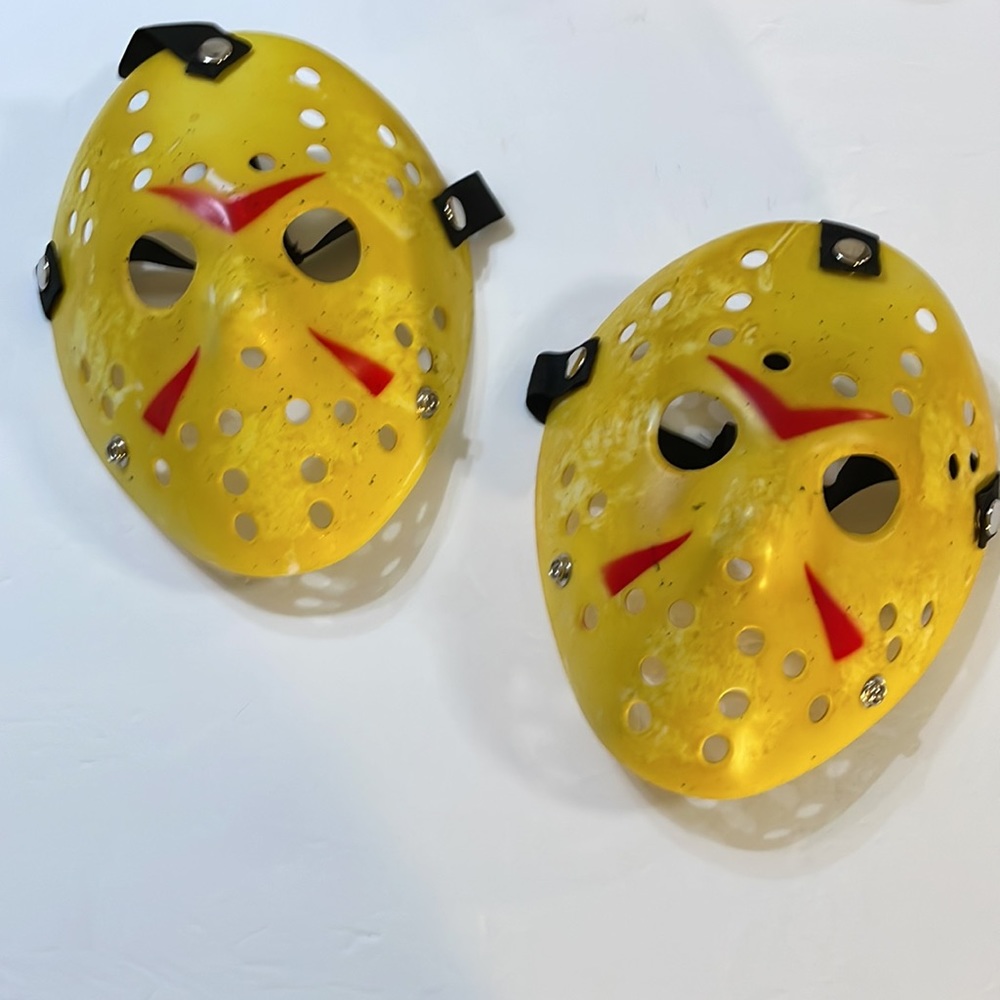 Set of 2 CASACLAUSI Jason Mask Halloween Mask for adult Horror Hockey Ye…